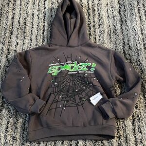 Sp5der Hoodie Black Green Web Graphic Never Mind The Look Paras The Slime Size L